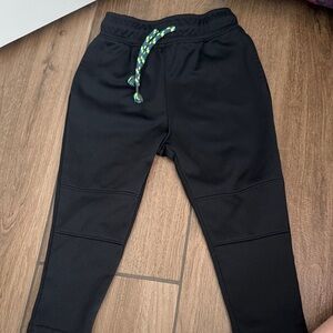 Cat & Jack Black Kids Joggers with Green Drawstring